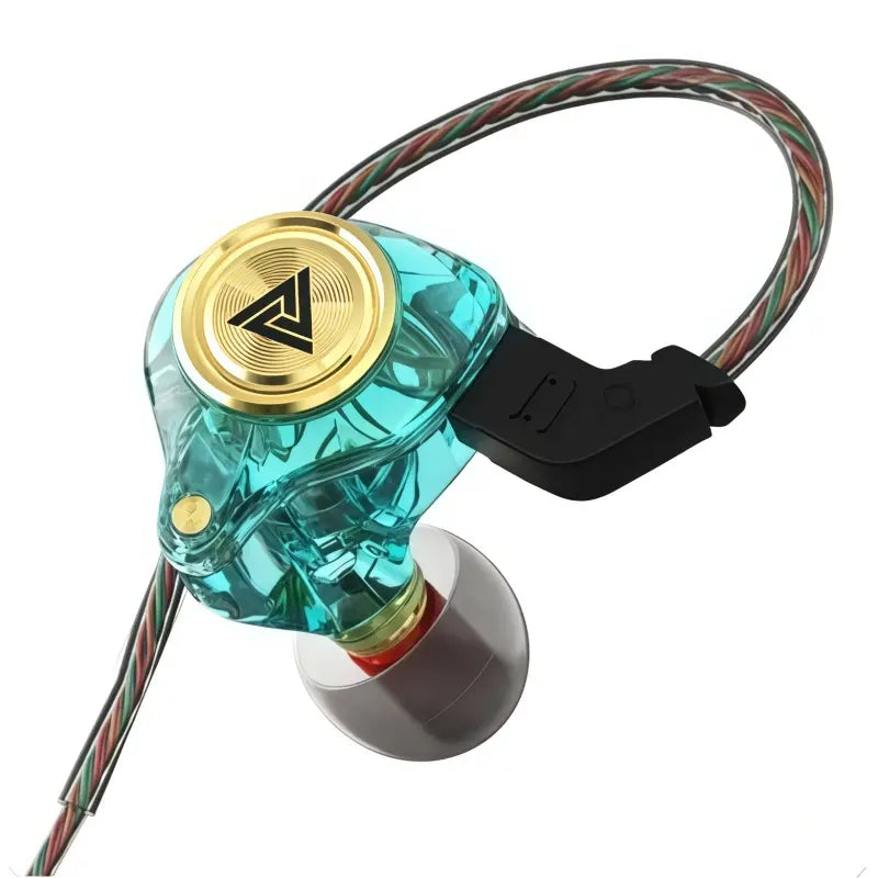【Flash Sale】Qkz AK3 Portable Wired In-Ear Headphone with Mic - Hifi Sound, Deep Subwoofer Bass, Noise Cancelling, Transparent Iems, Electronic Cable Connection, Audio Gaming Earbuds, Console Accessory, Geek Gift for Gamers