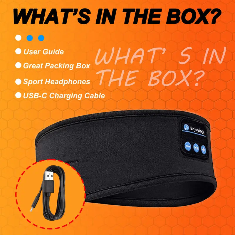 Wireless Bluetooth Sleeping Headphones Headband Thin Soft Elastic Comfortable Music Ear Phones Eye Mask for Side Sleeper Sports