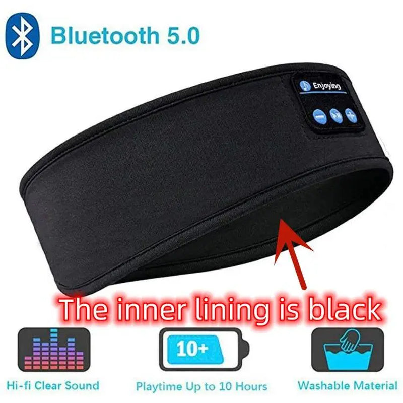 Wireless Bluetooth Sleeping Headphones Headband Thin Soft Elastic Comfortable Music Ear Phones Eye Mask for Side Sleeper Sports