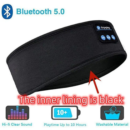 Wireless Bluetooth Sleeping Headphones Headband Thin Soft Elastic Comfortable Music Ear Phones Eye Mask for Side Sleeper Sports