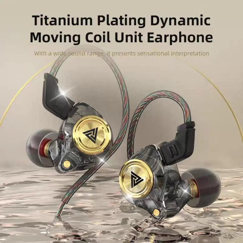 【Flash Sale】Qkz AK3 Portable Wired In-Ear Headphone with Mic - Hifi Sound, Deep Subwoofer Bass, Noise Cancelling, Transparent Iems, Electronic Cable Connection, Audio Gaming Earbuds, Console Accessory, Geek Gift for Gamers