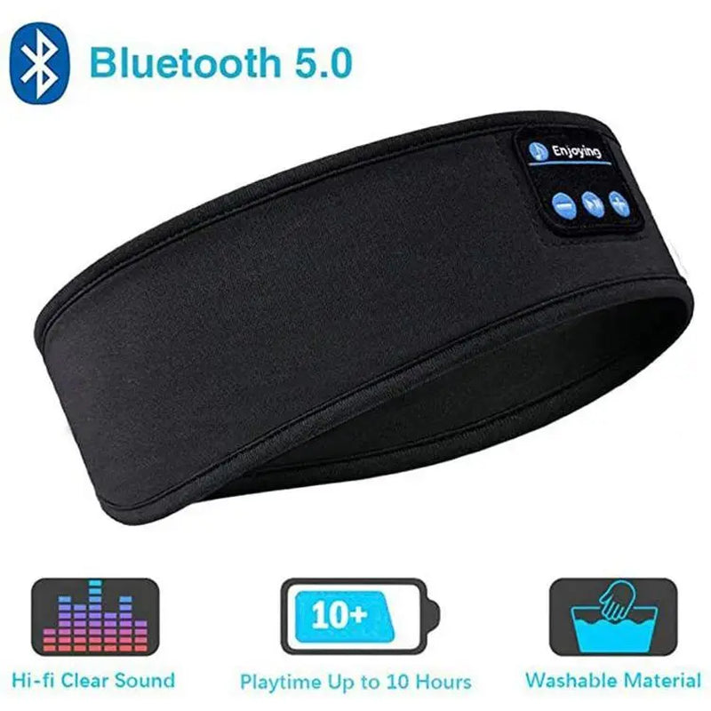 Wireless Bluetooth Sleeping Headphones Headband Thin Soft Elastic Comfortable Music Ear Phones Eye Mask for Side Sleeper Sports