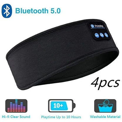 Wireless Bluetooth Sleeping Headphones Headband Thin Soft Elastic Comfortable Music Ear Phones Eye Mask for Side Sleeper Sports