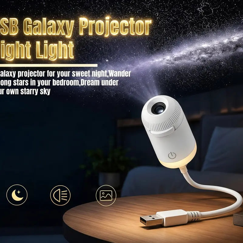 USB Galaxy Projector Night Light for Sweet Nights Wander among Stars in Your Bedroom Dream under Your Own Starry Sky