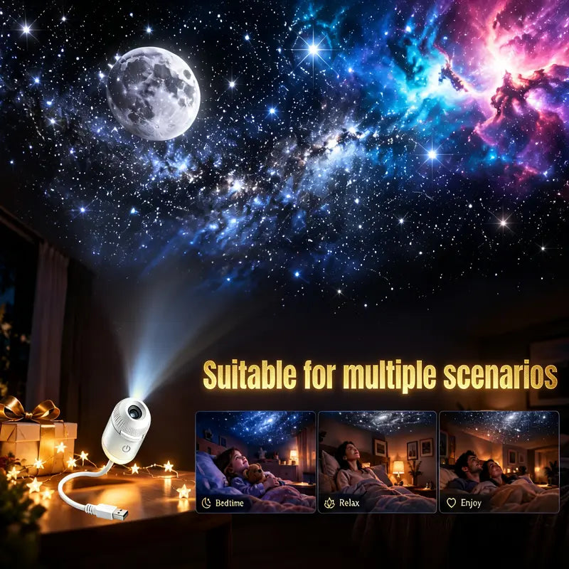 USB Galaxy Projector Night Light for Sweet Nights Wander among Stars in Your Bedroom Dream under Your Own Starry Sky