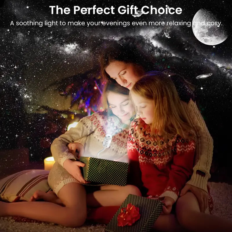 2-In-1 Afootry Projector Night Light, USB Star Projector with Adjustable Brightness, 360° Rotating Ceiling and Wall Projection Lamp, Room Decor Gift for Birthday, Holiday, Party and Bedroom(4/13Slides)